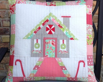 Vintage Candy Cottage Paper Pieced Quilt Block