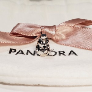Authentic Pandora Sterling Silver Snowman Charm #790374  Retired