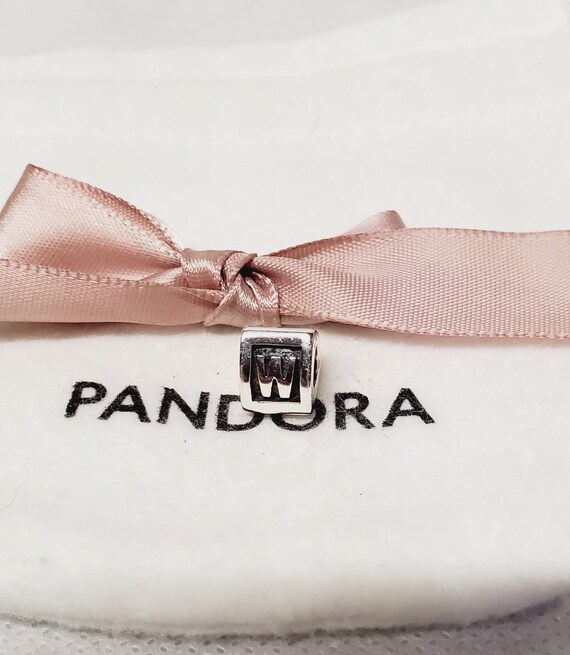 Authentic Pandora Silver Alphabet Initial Block L… - image 1