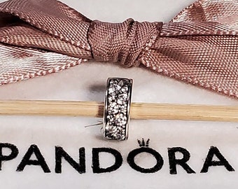 Authentic Pandora Clear CZ Shining Elegance Silicone Clip