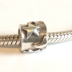 Authentischer Pandora Mond Sonne Sterne Sterling Silber Anhänger # 790128 im Ruhestand