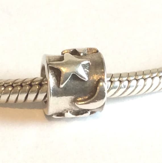Authentic Pandora Moon Sun Stars Sterling Silver Charm #790128
