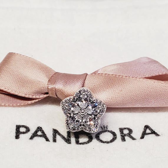 Authentic Pandora Sparkling Snowflake Pave Charm … - image 1