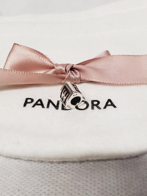 Authentic Pandora Silver Alphabet Initial Block L… - image 2