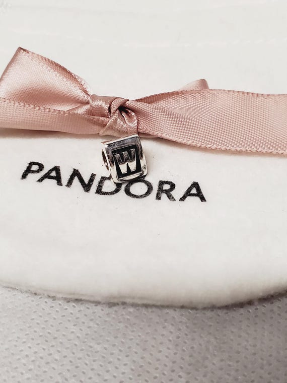 Authentic Pandora Silver Alphabet Initial Block L… - image 3