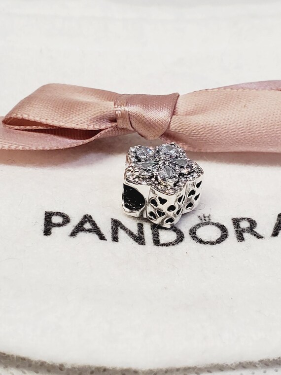 Authentic Pandora Sparkling Snowflake Pave Charm … - image 3