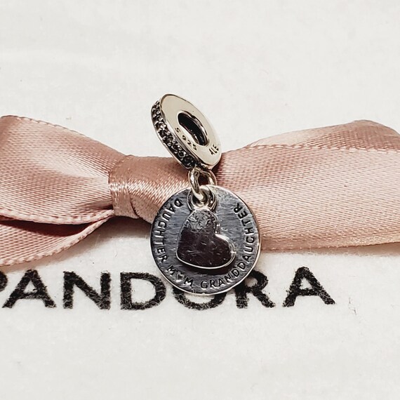 Authentic Pandora Three Generation Dangle Charm 796215CZ