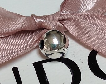 Authentic Pandora Sterling Silver Sphere Charm Clip #791000  RETIRED Pre Loved