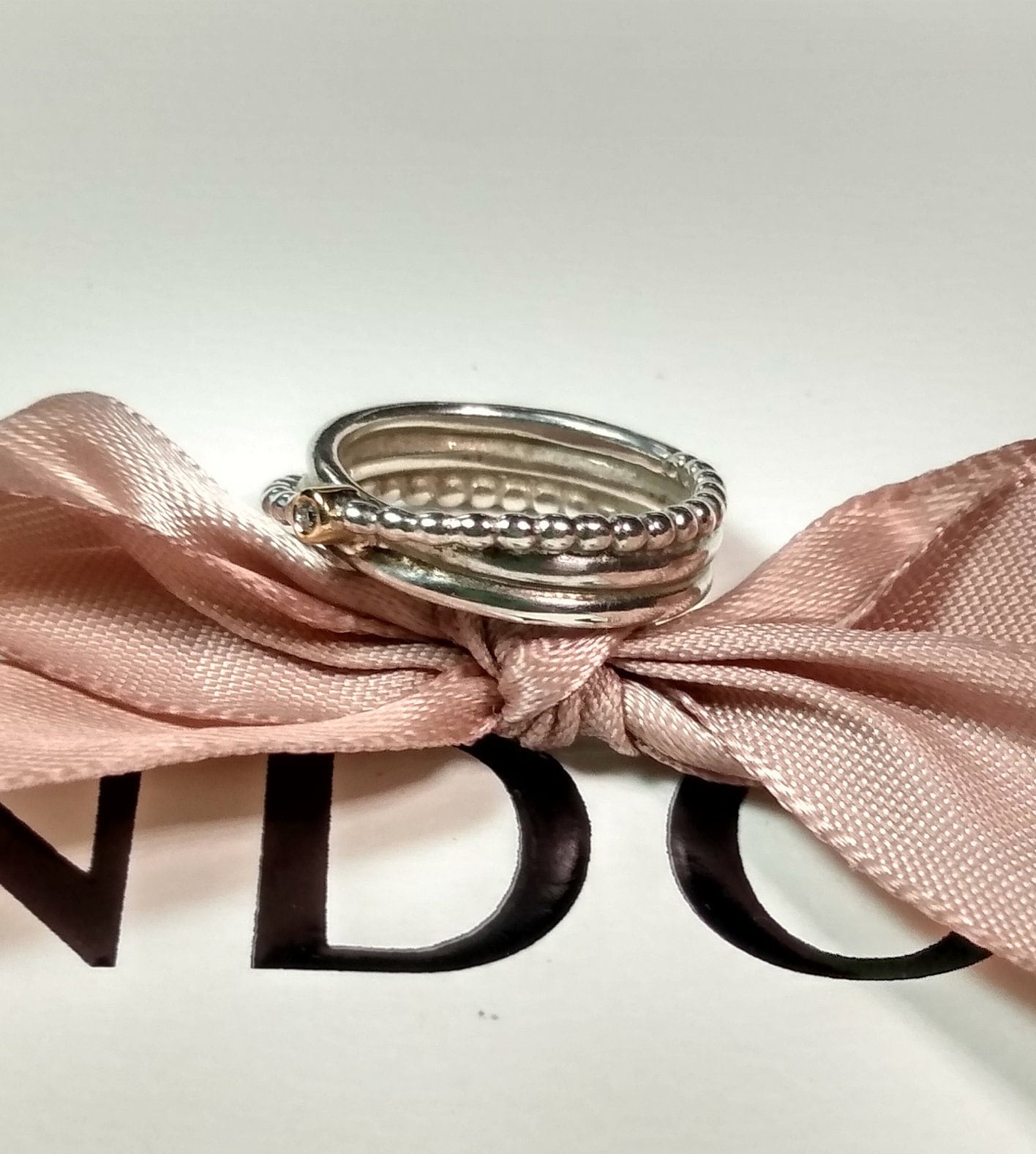 希少モデル　レジェンド　バングル Authentic Pandora Sterling Silver and 14k Gold Rising Star