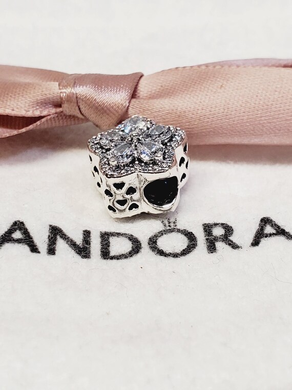 Authentic Pandora Sparkling Snowflake Pave Charm … - image 2