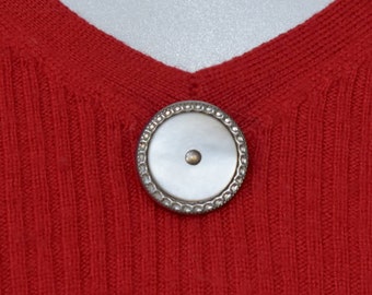 Tiny Mother of Pearl Pin Vintage