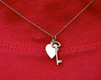 Gold Filled Key to My Heart Necklace Vintage