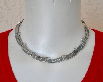 Miguel Alonzo Sterling Silver Turquoise Necklace Designer Southwest Jewelry