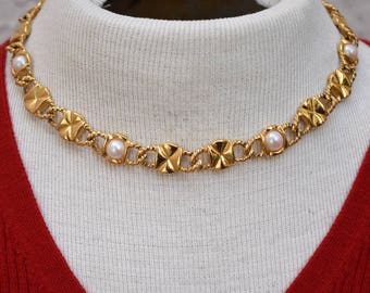 Anne Klein Reversible 2 Way Choker Necklace Vintage