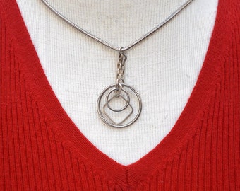 Marjorie Baer SF Circles and Squares Necklace Vintage