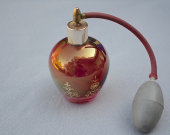 Cranberry Glass or Ruby Glass Perfume Bottle Vintage