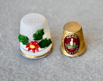 Christmas Thimbles Vintage You Choose