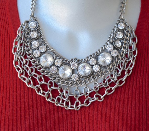 Headlight Rivoli Rhinestone Interlocking Chain Bi… - image 1