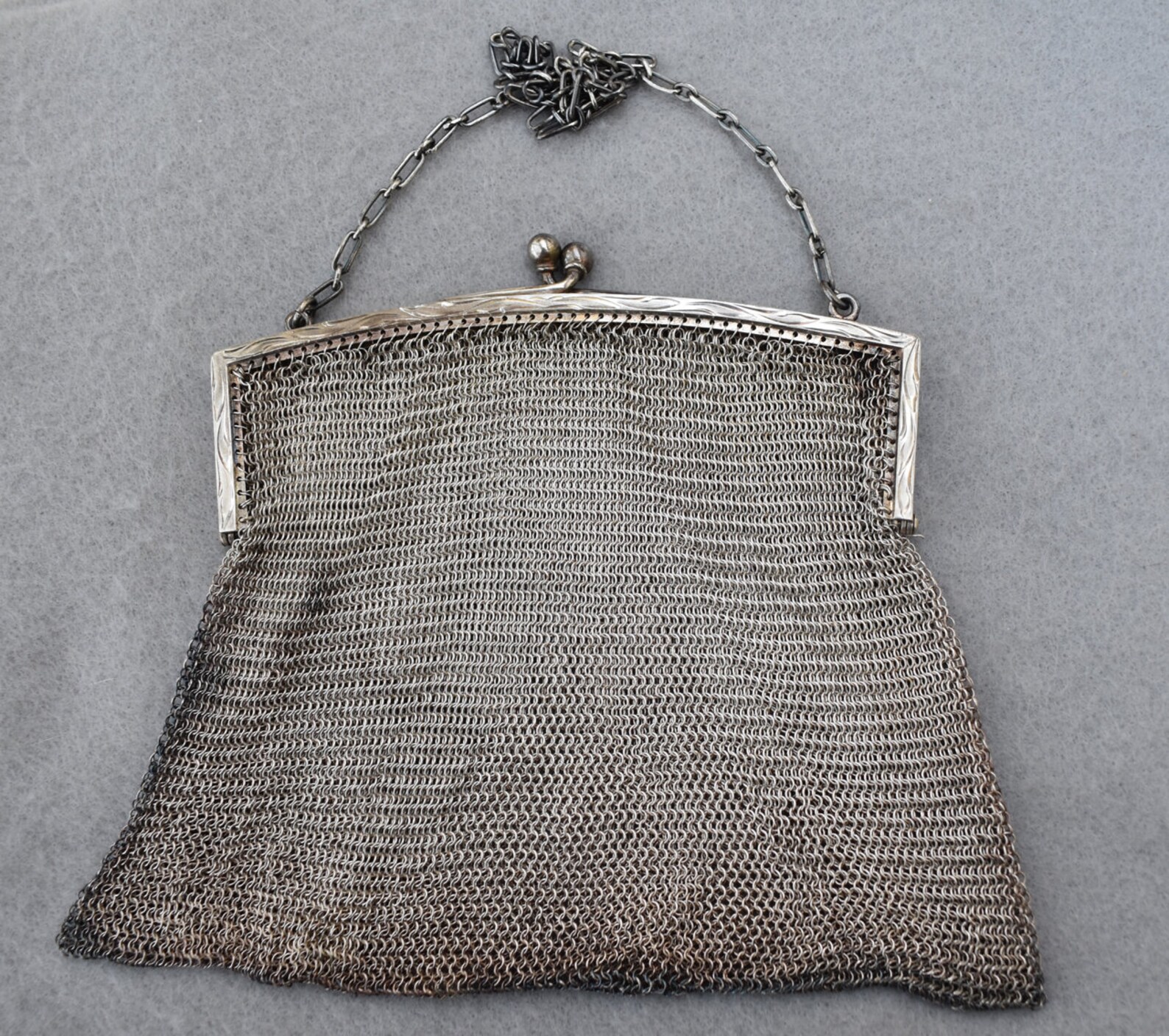 Sterling Silver Micro Mesh Chain Mail Purse Ernst Gideon Bek Etsy