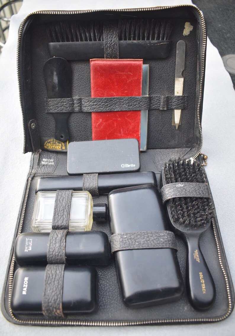 Mens Travel Grooming Vanity Kit Vintage Etsy