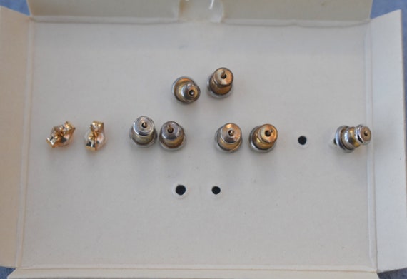 Stud Earring Lot Pearl, Ruby, Emerald and Sapphir… - image 8