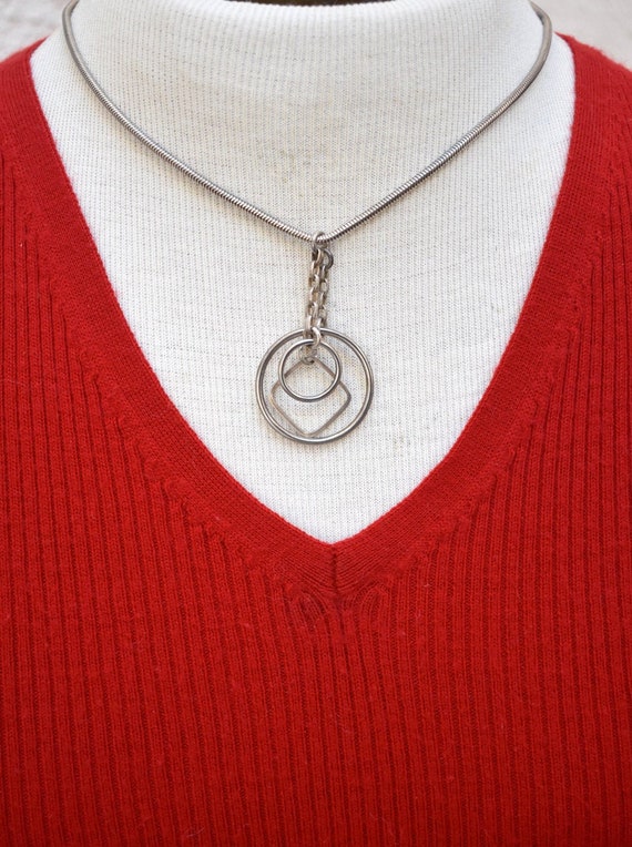 Marjorie Baer SF Circles and Squares Necklace Vintage