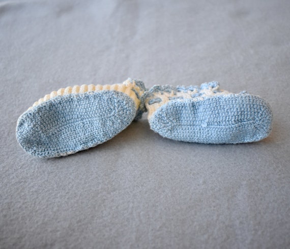 Crochet Unisex Baby Booties with Socks Mid Centur… - image 5