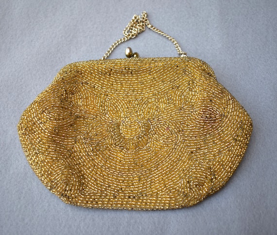 Bon Soir Mid Century Beaded Evening Bag Made In J… - image 2