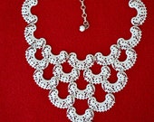 Vendome NOS Vintage Filigree Enamel Bib Necklace High End Coro