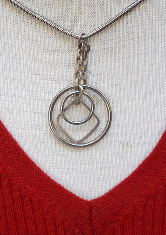 Marjorie Baer SF Circles and Squares Necklace Vintage View 4
