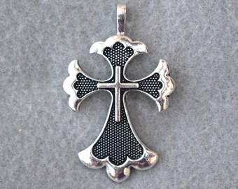 Coptic Cross Pendant Textured NOS