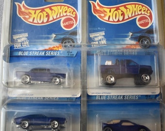 Hot Wheels Blue Streak Series 1997 Set of Four NIB