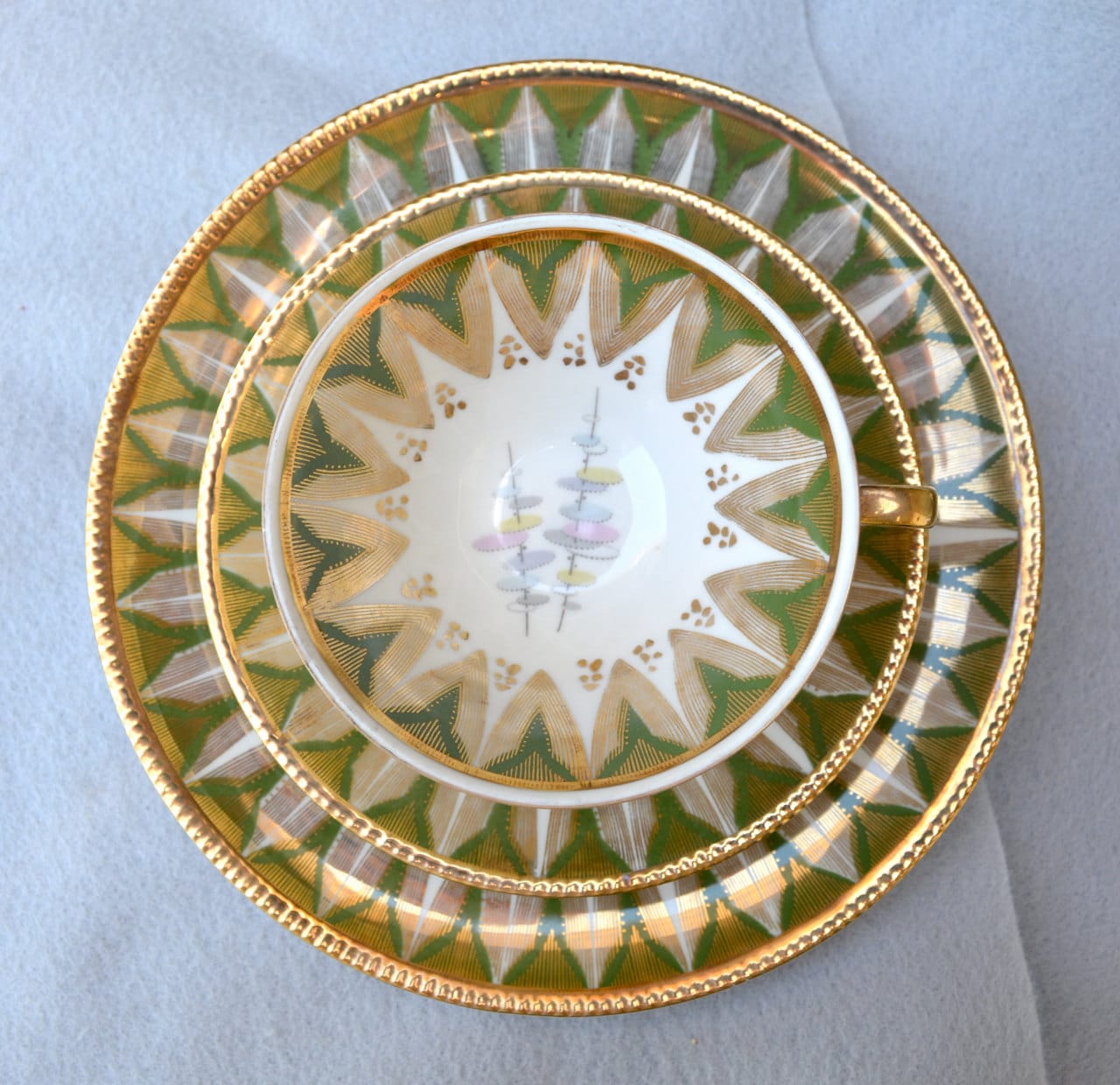 Bavarian Porcelain Tea Cup and Dessert Plate Set Vintage Etsy