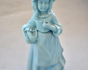Avon Little Girl Blue Brocade Cologne Decanter Vintage