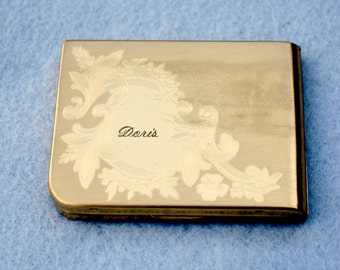 Elgin American Etched and Engraved Compact Vintage