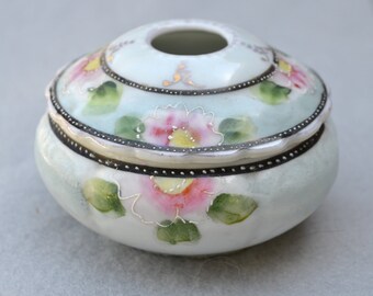 Made in Japan Hand Painted Moriage Hair Receiver Vintage