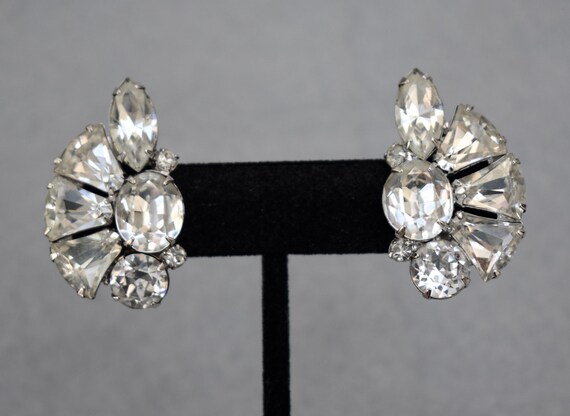 Eisenberg Designer Rhinestone Earrings Vintage - image 1