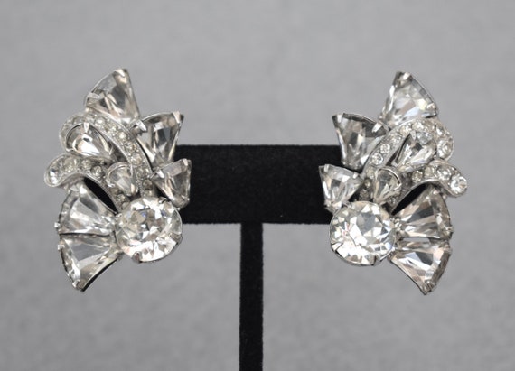 Eisenberg Designer Rhinestone Earrings Vintage - image 1