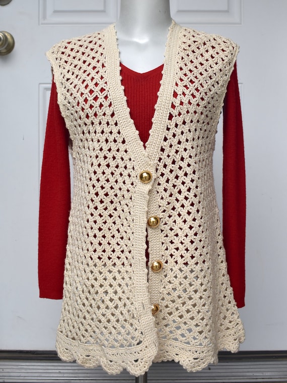 Vintage Crochet Sweater Gem