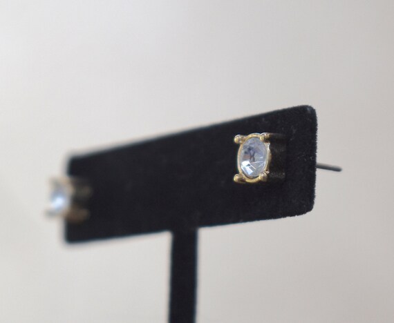 Dichroic Glass and Rhinestone Stud Earrings 2 Pai… - image 5