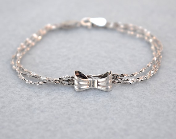 Sterling Silver Triple Nugget Chain Bracelet with… - image 1