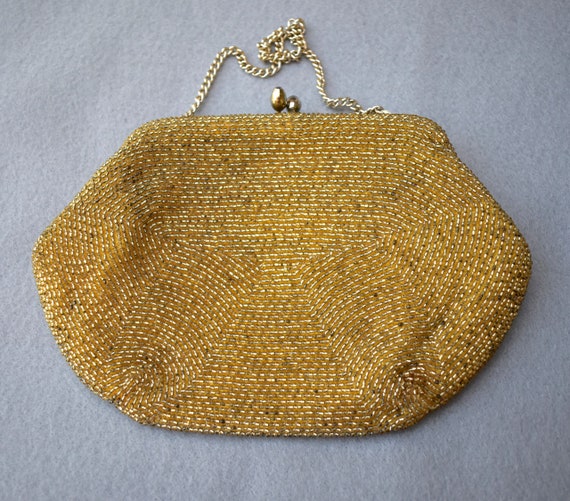 Bon Soir Mid Century Beaded Evening Bag Made In J… - image 3