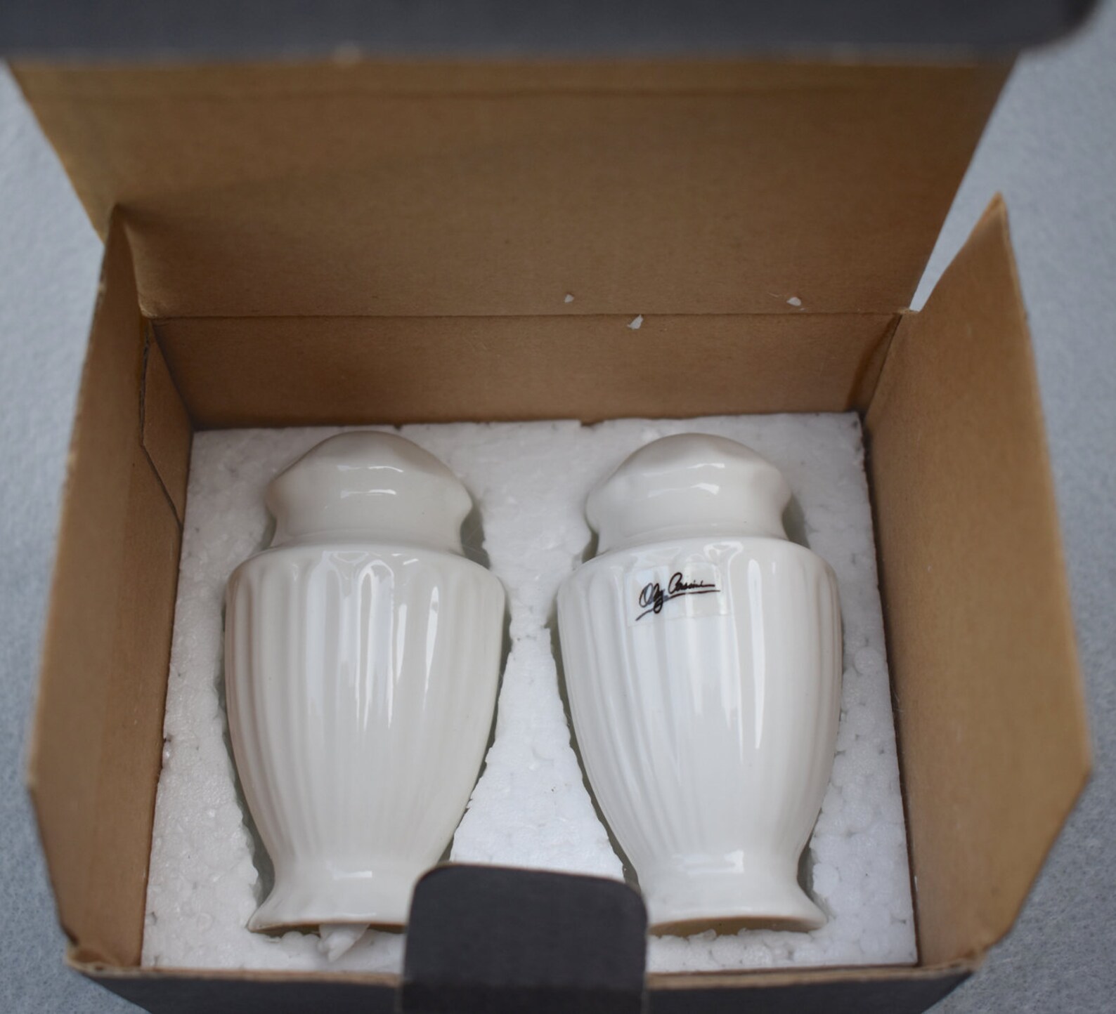 Oleg Cassini Salt and Pepper Shakers Designer Vintage Etsy