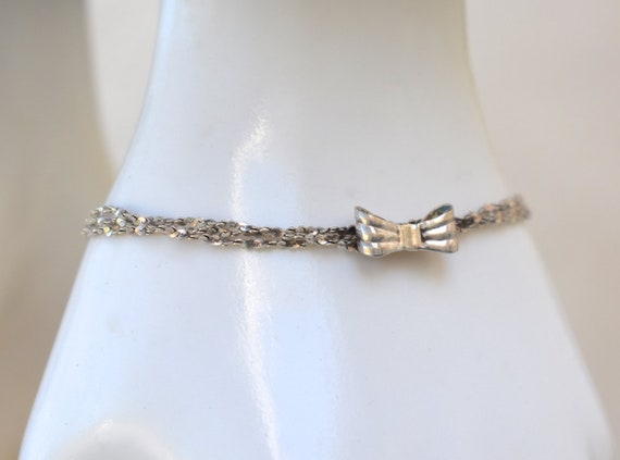 Sterling Silver Triple Nugget Chain Bracelet with… - image 4