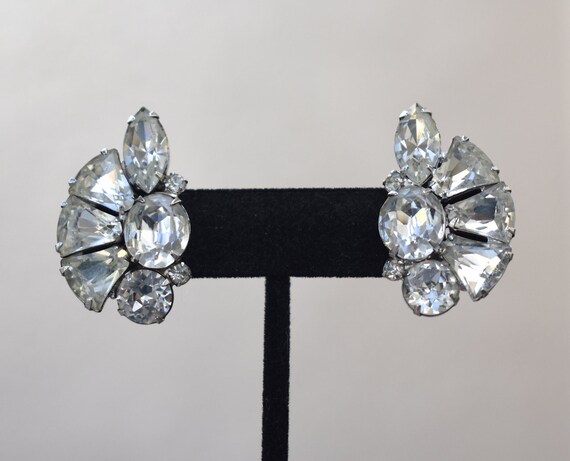 Eisenberg Designer Rhinestone Earrings Vintage - image 2