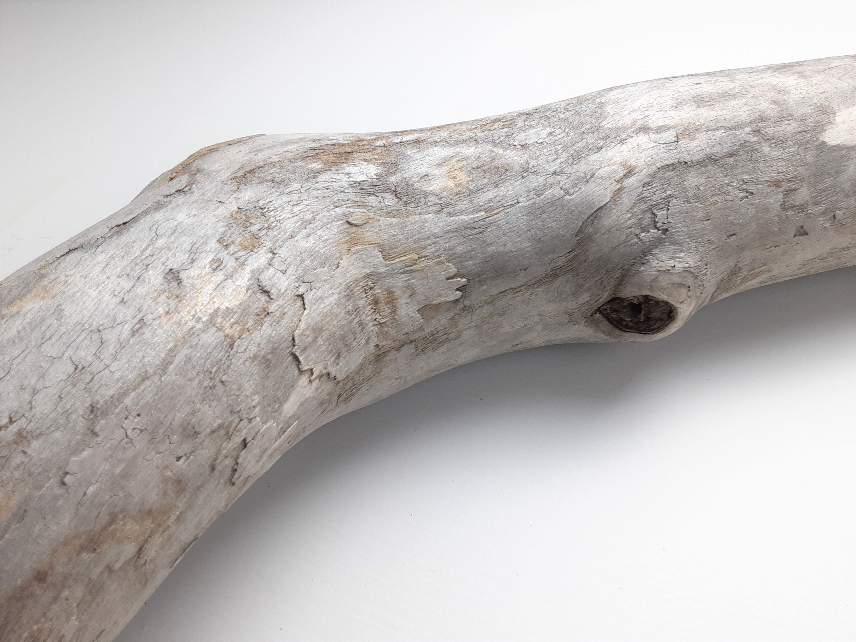 Large Smooth Silver Driftwood Log 34 1/2 Long Etsy