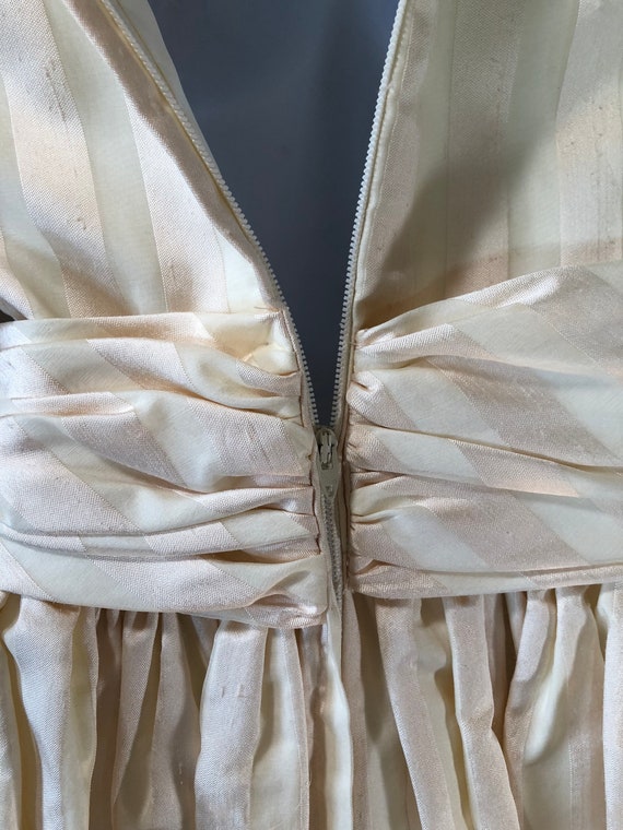 Mid Century New Look Silk Taffeta Day Dress Tonal… - image 7