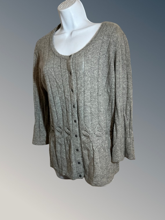 Buy Celine Vintage Y2K 1990s Celine Gray Ribbed Cashmere Cardigan Online in India Etsy