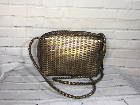 cem woven leather purse