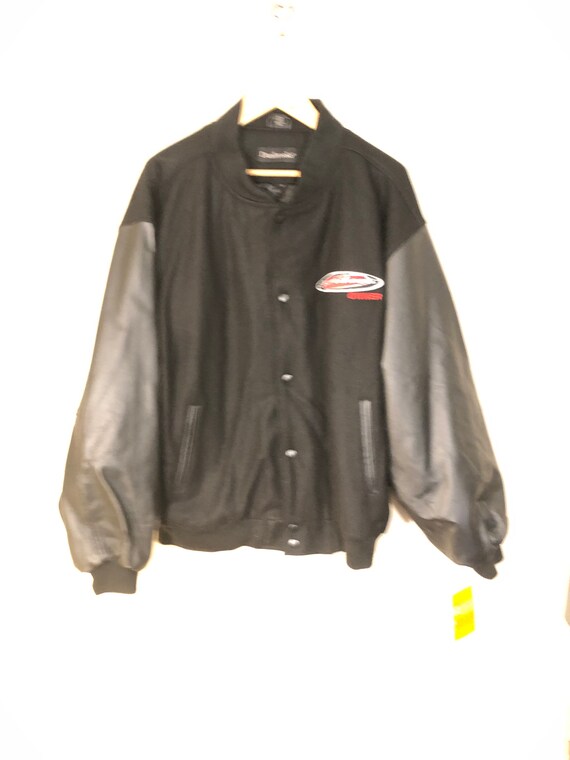 DUNBROOKE Letterman Wool Leather Varsity Jacket L